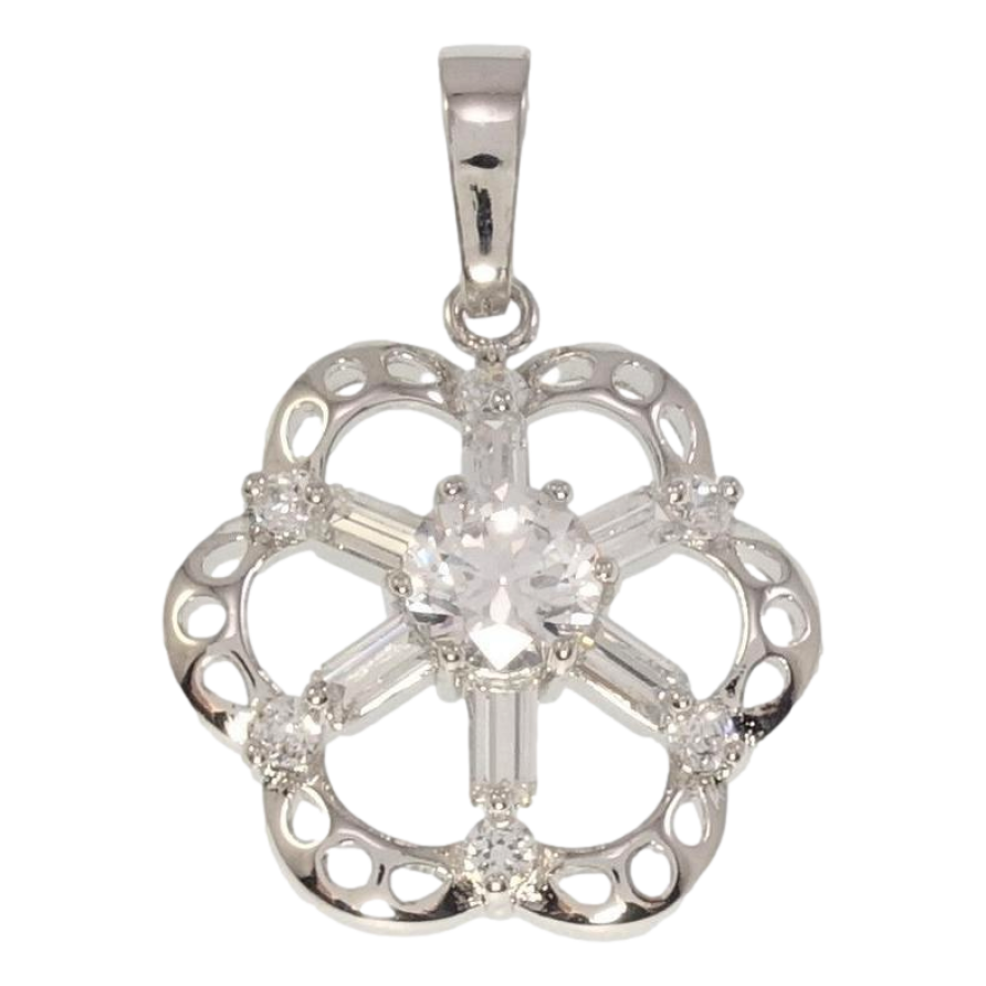 Кулон Xuping Родій Квітка з цирконієм фото №1