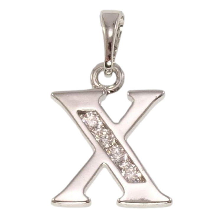 Кулон Xuping Родій Літера Х фото №4 Кулон Xuping Родій Літера Х фото №4