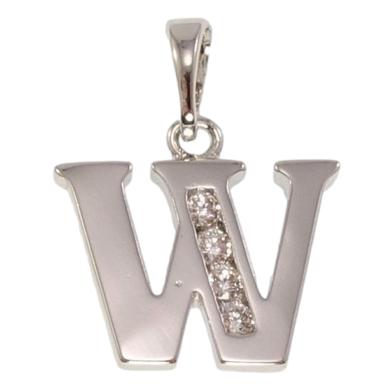 Кулон Xuping Родій Літера W фото №1