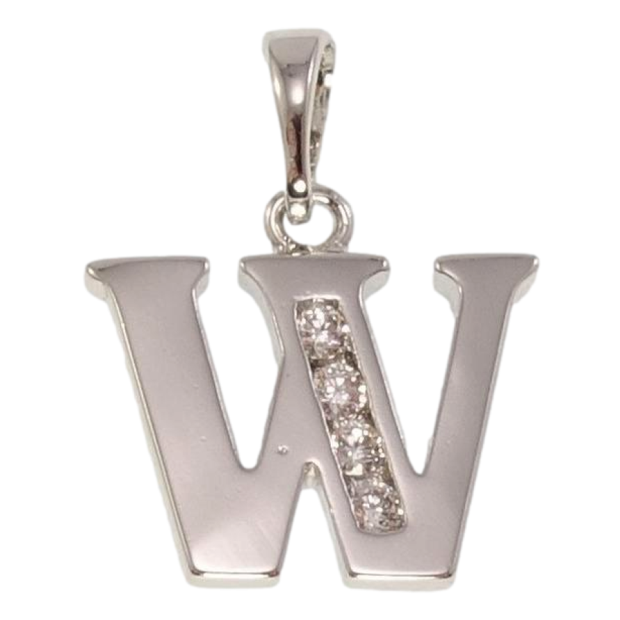 Кулон Xuping Родій Літера W фото №1