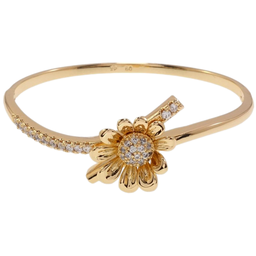 Браслет Xuping Позолота 18K Цветочек с цирконием ø 6см фото №1 Браслет Xuping Позолота 18K Цветочек с цирконием ø 6см фото №1