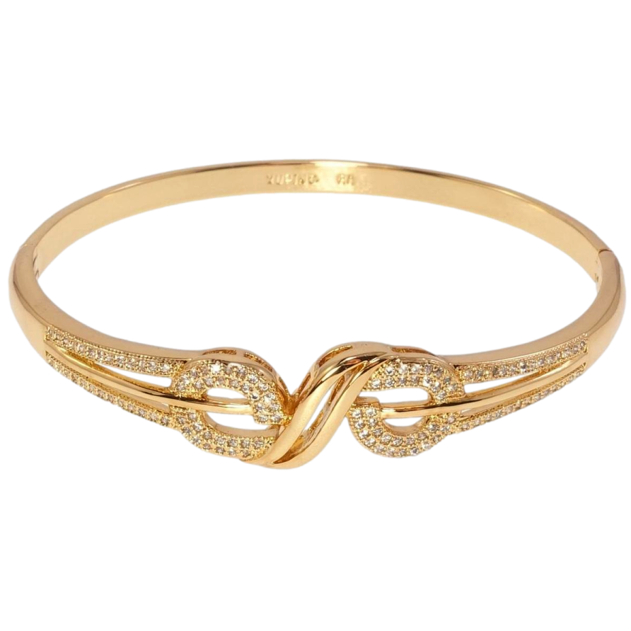 Браслет Xuping Позолота 18K Изящные завитки ø 5,8см фото №1 Браслет Xuping Позолота 18K Изящные завитки ø 5,8см фото №1