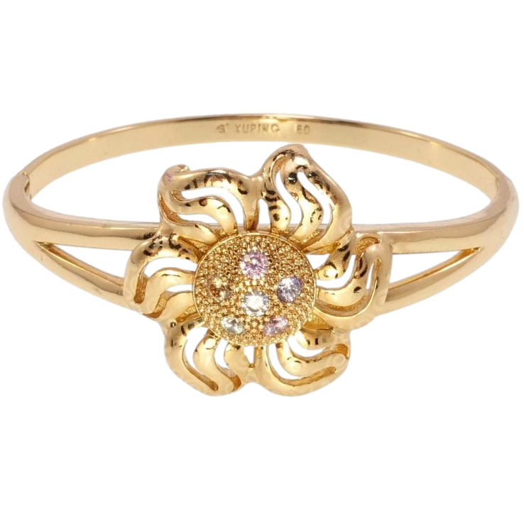 Браслет Xuping Позолота 18K Квітка ø 6см фото №10 Браслет Xuping Позолота 18K Квітка ø 6см фото №10