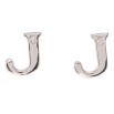 Сережки Xuping колір Родій пусети "Літери J з вставкою кристал" фото №2 Сережки Xuping колір Родій пусети "Літери J з вставкою кристал" фото №2