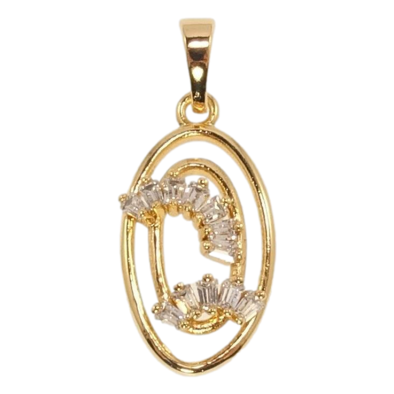 Кулон Xuping Позолота 18K Овальна підвіска з цирконієм фото №1