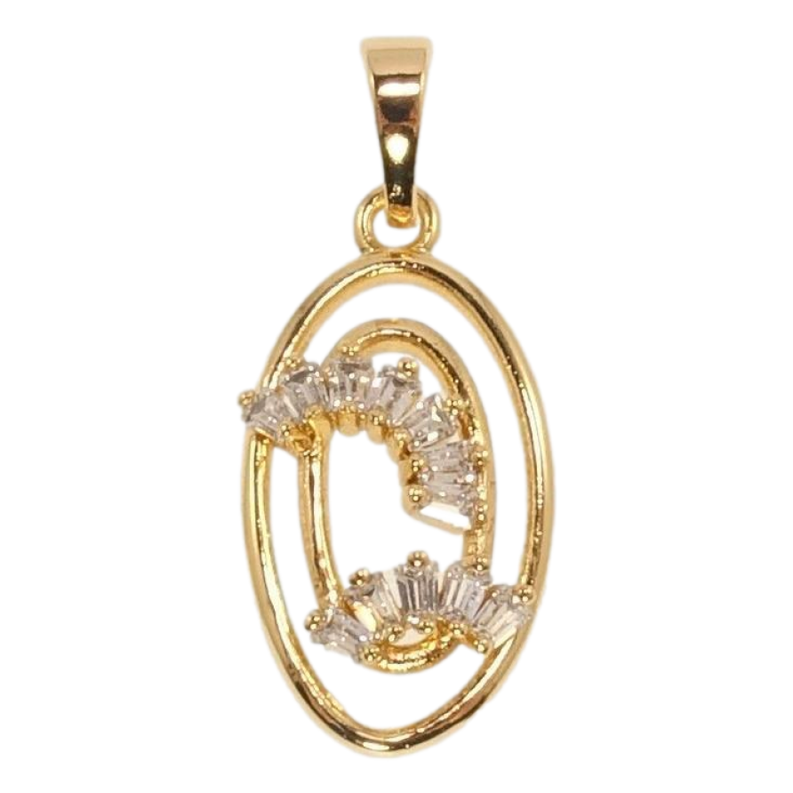 Кулон Xuping Позолота 18K Овальна підвіска з цирконієм фото №1