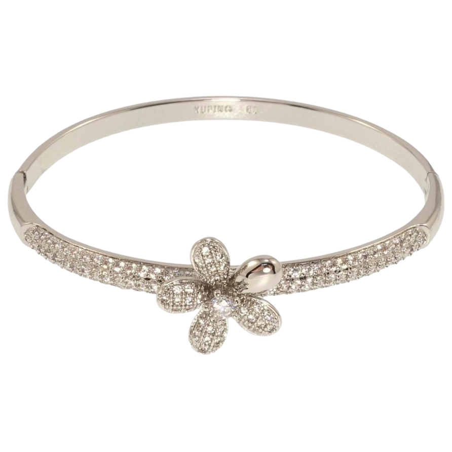 Браслет Xuping Родий Цветочек ø 5.8см фото №1 Браслет Xuping Родий Цветочек ø 5.8см фото №1