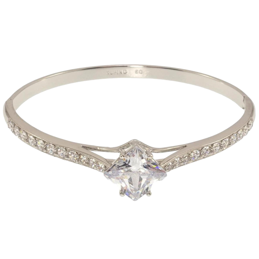 Браслет Xuping Родій Блиск кристала ø 6см фото №1