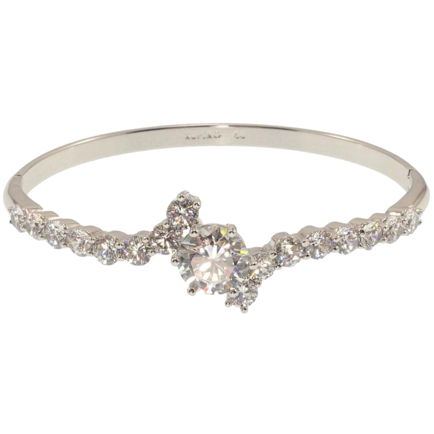 Браслет Xuping Родий Искристость ø 6см фото №1 Браслет Xuping Родий Искристость ø 6см фото №1