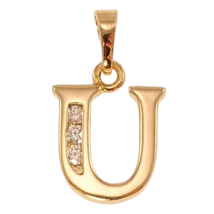 Кулон Xuping Позолота 18K Літера U фото №21 Кулон Xuping Позолота 18K Літера U фото №21
