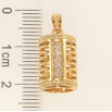 Кулон Xuping Позолота 18K Циліндр з різьбленим меандровим візерунком та доріжками цирконію фото №2