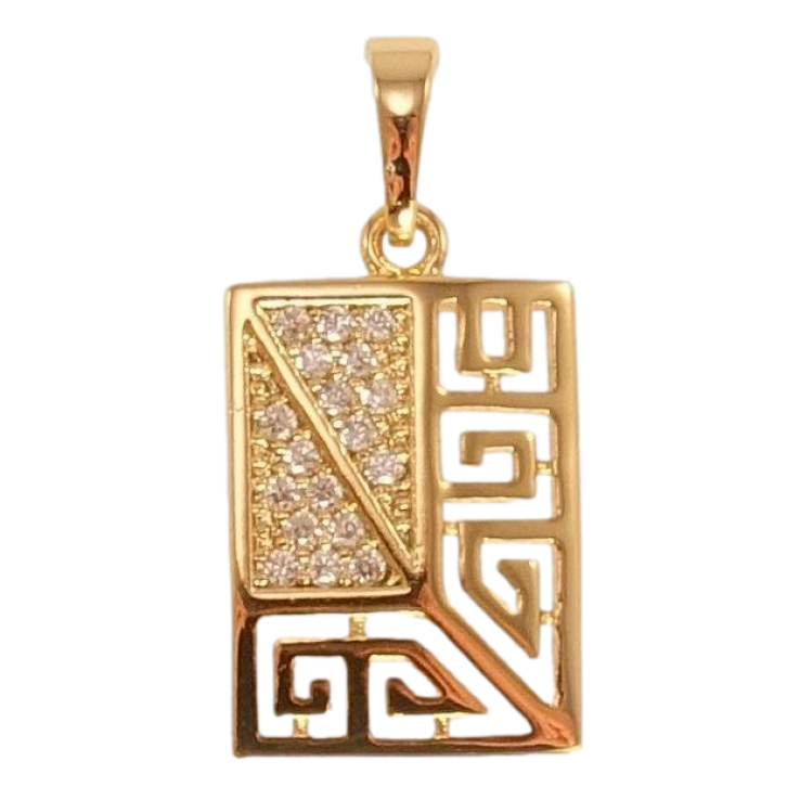 Кулон Xuping Позолота 18K Різний меандровий орнамент із цирконієм фото №20