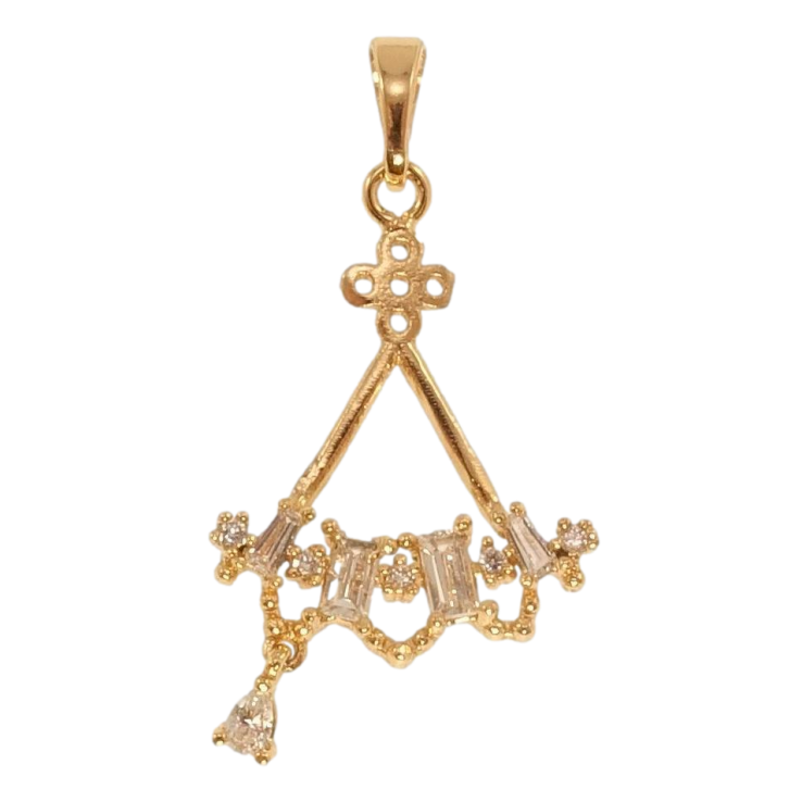 Кулон Xuping Позолота 18K Декоративний віяло з цирконієм фото №21