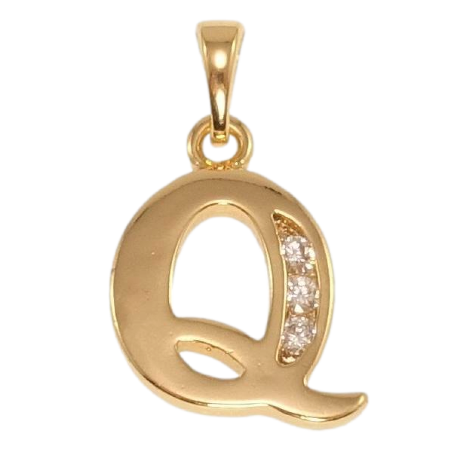 Кулон Xuping Позолота 18K Літера Q фото №1