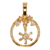 Кулон Xuping цвет Позолота 18K "Колечко с звездным узором и кристаллами" для цепочки до 6мм фото №2 Кулон Xuping цвет Позолота 18K "Колечко с звездным узором и кристаллами" для цепочки до 6мм фото №2