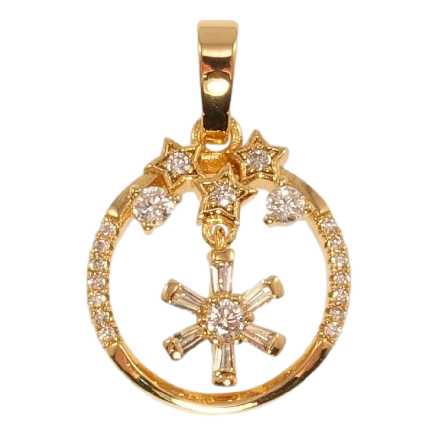 Кулон Xuping Позолота 18K Каблучка з зірковим візерунком та цирконієм фото №1