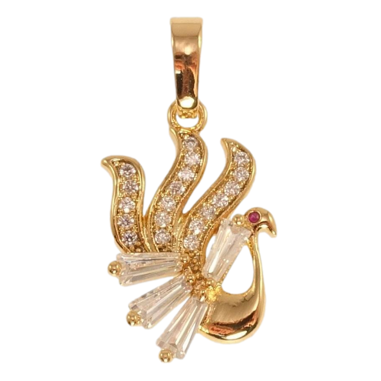 Кулон Xuping Позолота 18K Павлин с цирконием фото №3