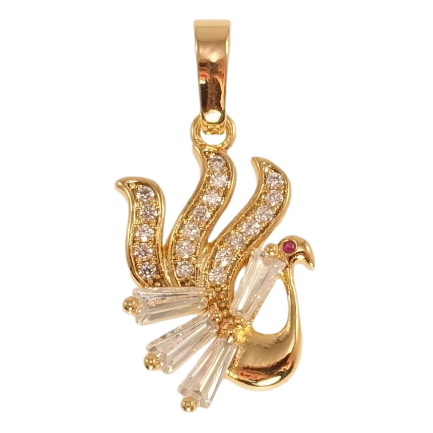 Кулон Xuping Позолота 18K Павич з цирконієм фото №1