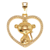 Кулон Xuping цвет Позолота 18K "Мартышка в сердечке" для цепочки до 6мм фото №2 Кулон Xuping цвет Позолота 18K "Мартышка в сердечке" для цепочки до 6мм фото №2