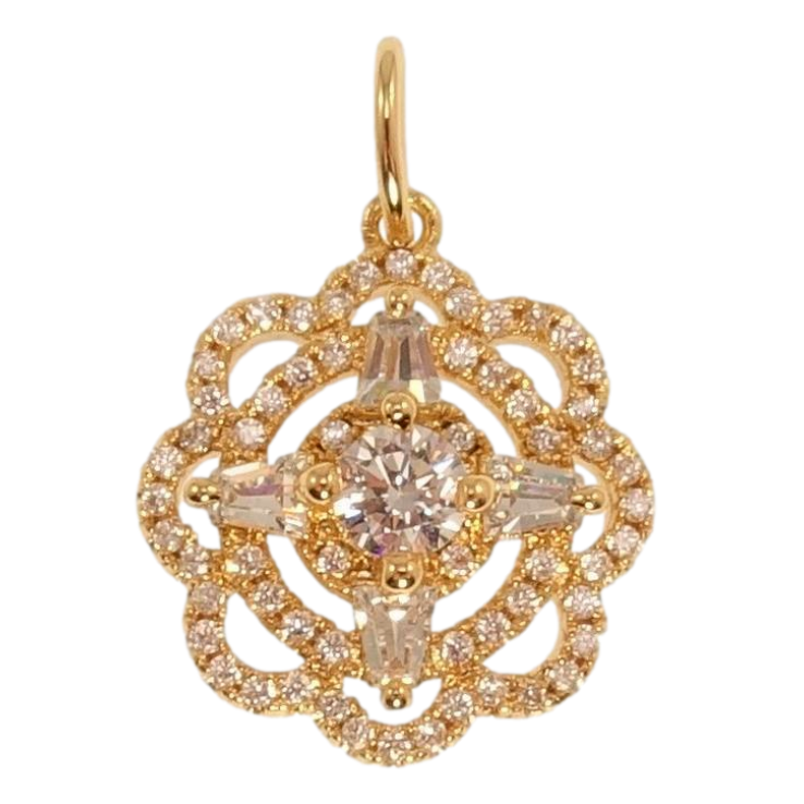 Кулон Xuping Позолота 18K Квітка з цирконієм фото №16