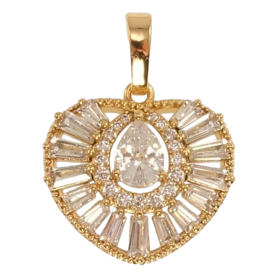 Кулон Xuping Позолота 18K Серце з цирконієм фото №1