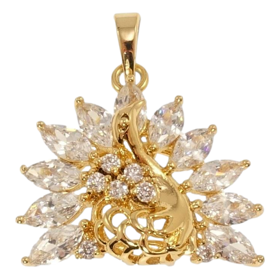 Кулон Xuping Позолота 18K Павич з цирконієм фото №1