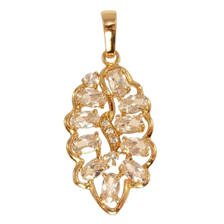 Кулон Xuping Позолота 18K Листик с цирконием фото №8