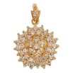 Кулон Xuping цвет Позолота 18K "Роскошный кристальный цветок" для цепочки до 4мм фото №2