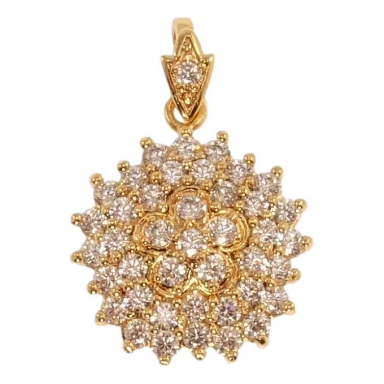 Кулон Xuping Позолота 18K Розкішна кристальна квітка фото №1