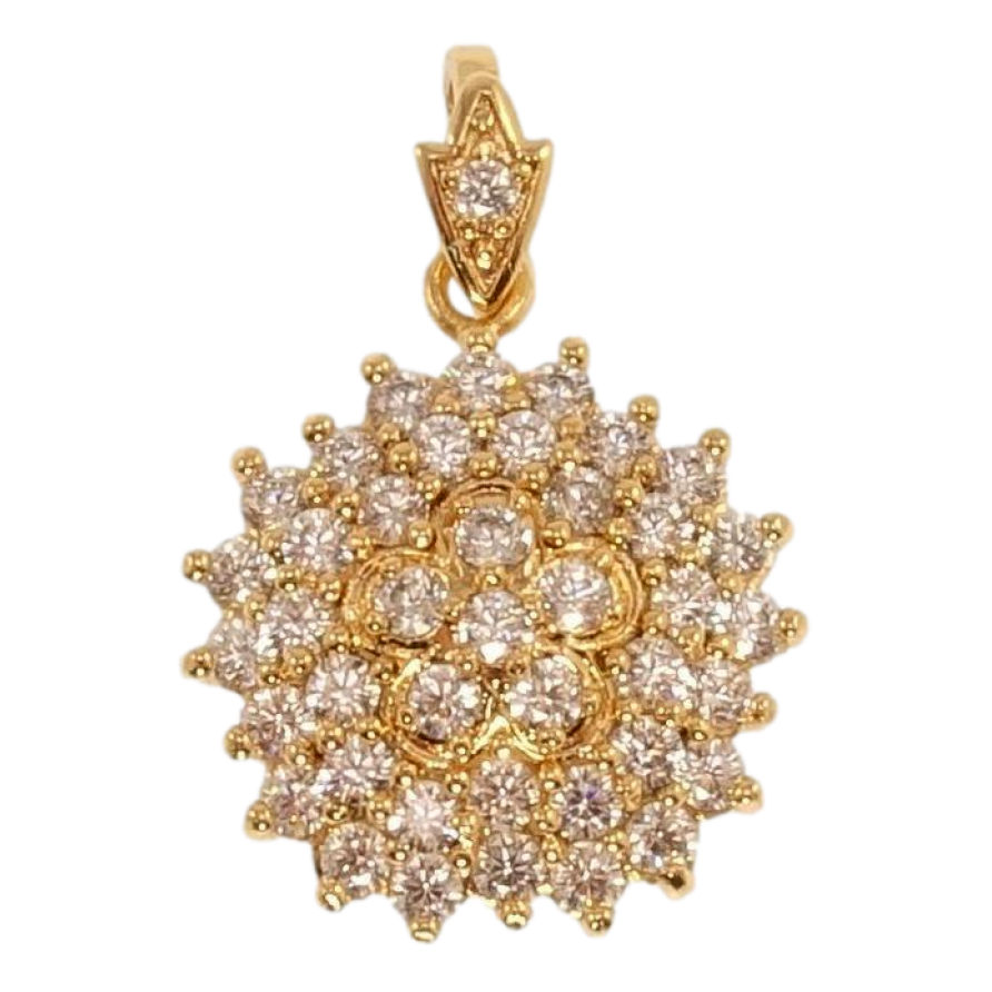 Кулон Xuping Позолота 18K Розкішна кристальна квітка фото №1