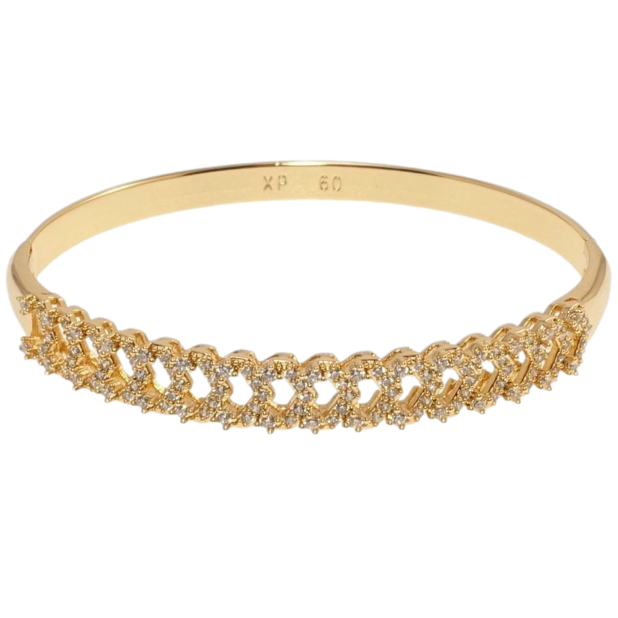 Браслет Xuping Позолота 18K Колосок інкрустація цирконієм ø 6см фото №1 Браслет Xuping Позолота 18K Колосок інкрустація цирконієм ø 6см фото №1