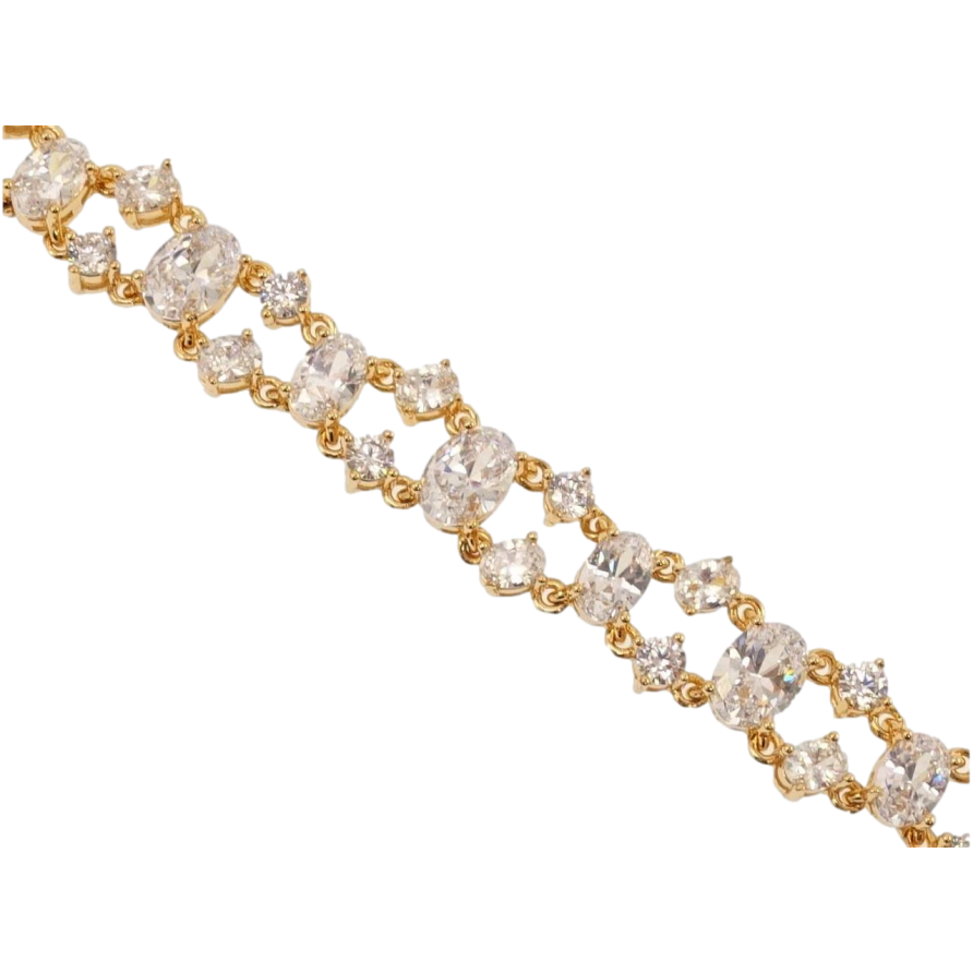 Браслет Xuping Позолота 18K Очарование длина с доп.замком 17,18.5см х 6-10мм фото №1 Браслет Xuping Позолота 18K Очарование длина с доп.замком 17,18.5см х 6-10мм фото №1