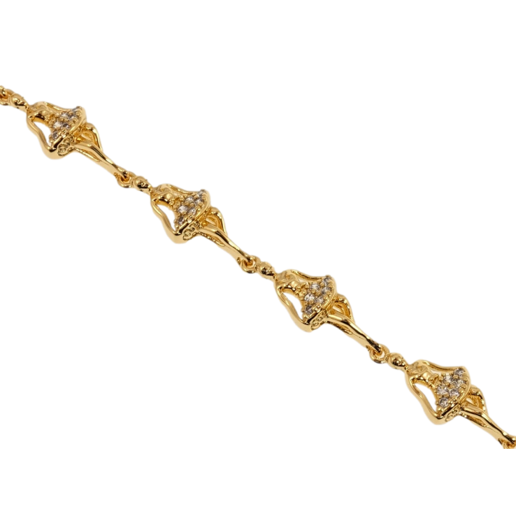 Браслет Xuping Позолота 18K Танцовщица длина с доп.замком 17,19см х 7мм фото №5 Браслет Xuping Позолота 18K Танцовщица длина с доп.замком 17,19см х 7мм фото №5