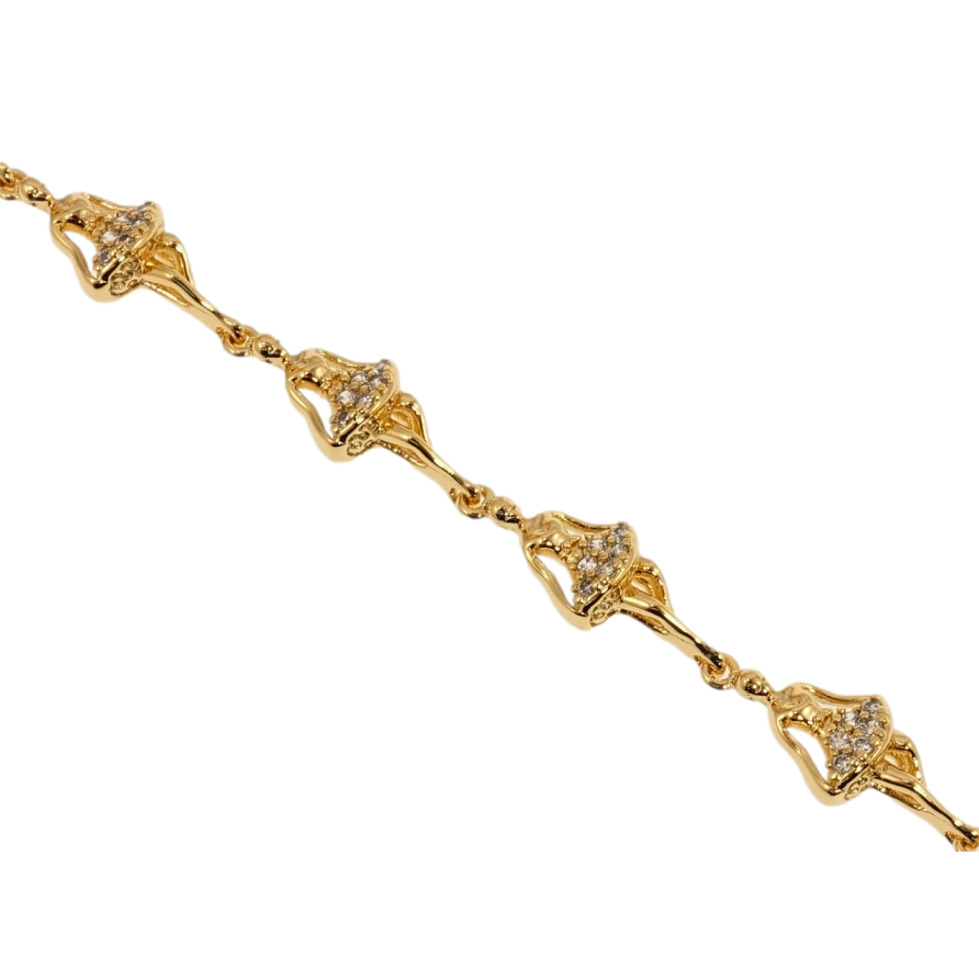 Браслет Xuping Позолота 18K Танцівниця довжина з дод. замком 17,19см х 7мм фото №1