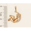 Кулон Xuping Позолота 18K Человечек в полумесяце фото №2 Кулон Xuping Позолота 18K Человечек в полумесяце фото №2