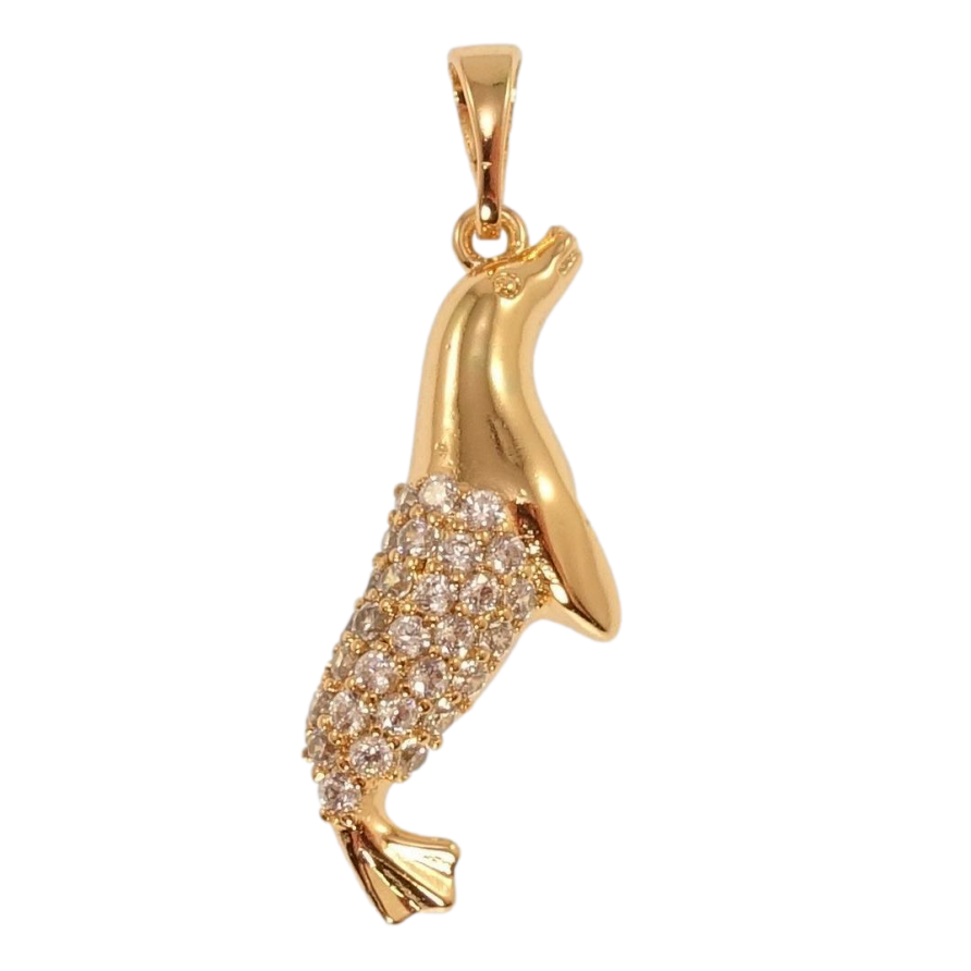 Кулон Xuping Позолота 18K Тюлень інкрустація цирконієм фото №1 Кулон Xuping Позолота 18K Тюлень інкрустація цирконієм фото №1