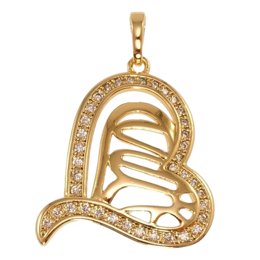 Кулон Xuping Позолота 18K Мусульманская подвеска сердце с надписью Аллах фото №1