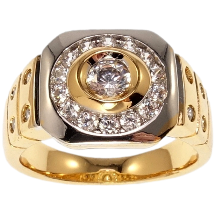 Перстень Xuping Позолота+Родій Декоративний орнамент із цирконієм фото №12