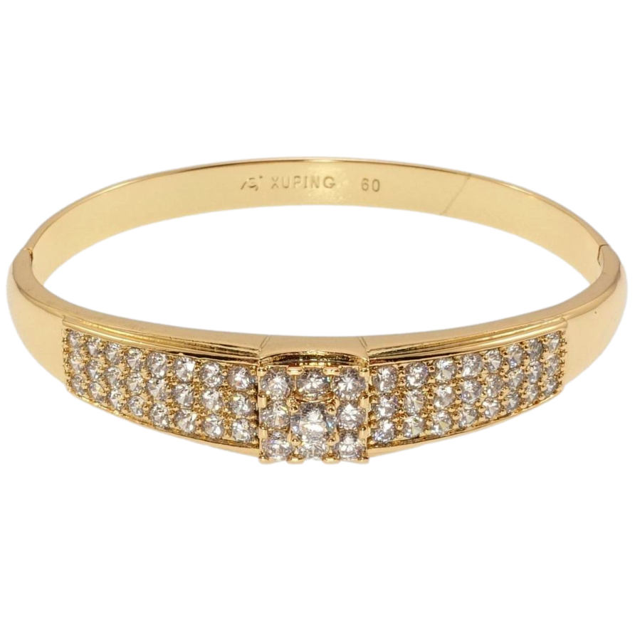 Браслет Xuping Позолота 18K Інкрустація цирконієм ø 6см фото №1