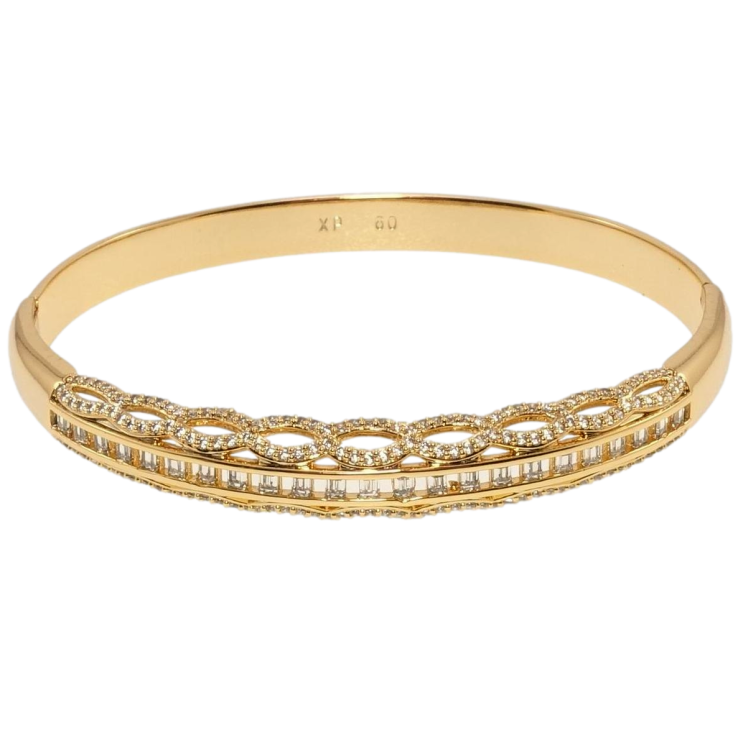 Браслет Xuping Позолота 18K Филигранный орнамент с цирконием ø 6см фото №18 Браслет Xuping Позолота 18K Филигранный орнамент с цирконием ø 6см фото №18