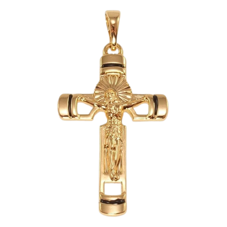Кулон Xuping Позолота 18K Декоративний Хрест із Розп'яттям фото №13