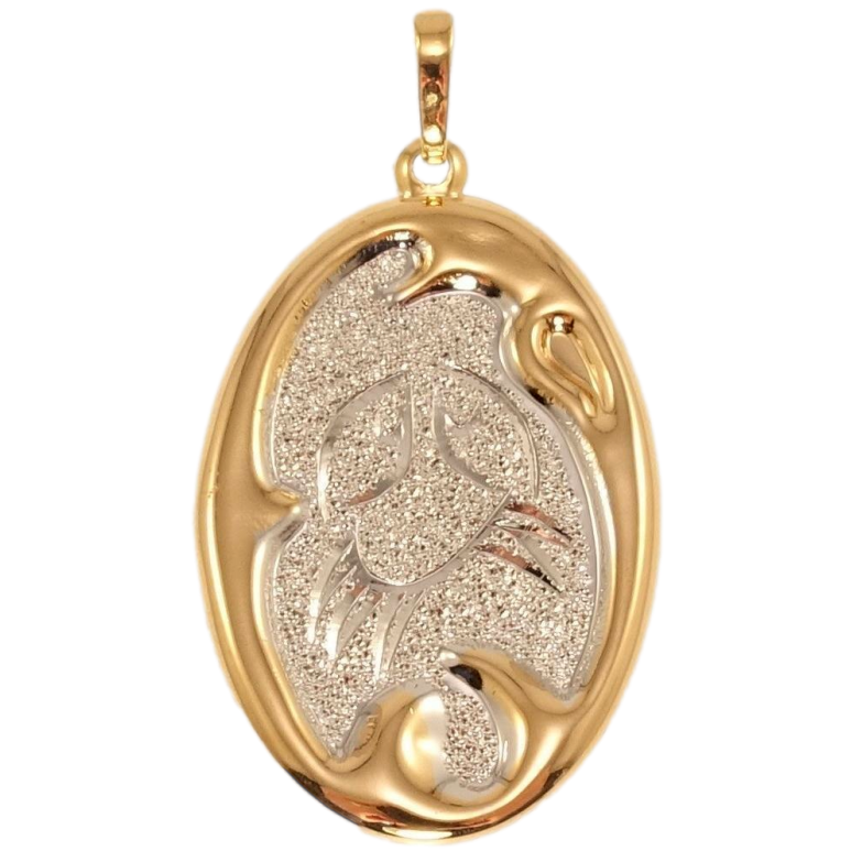 Кулон Xuping Позолота + Родій Овальний Медальйон Знак Зодіаку Рак фото №1