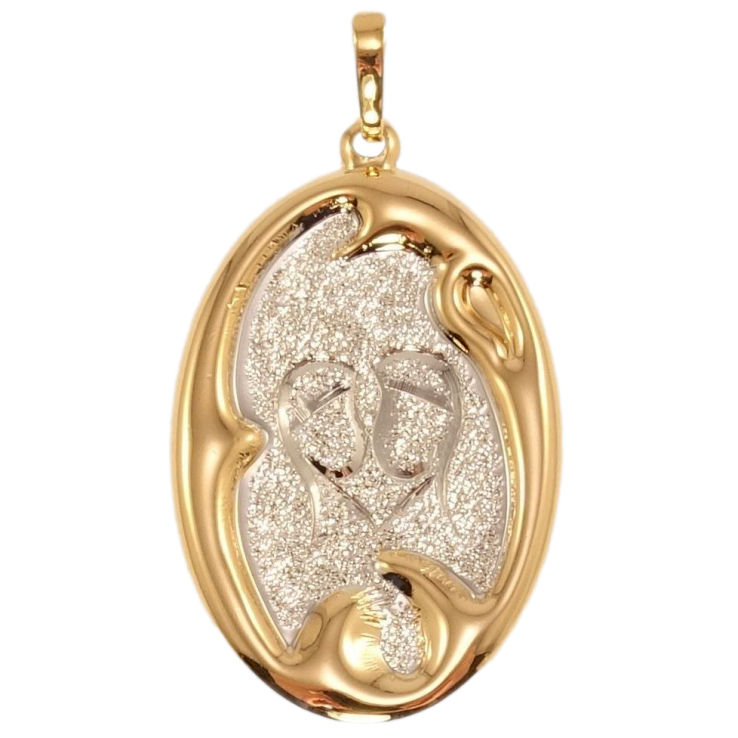 Кулон Xuping Позолота + Родий Овальный Медальон Знак Зодиака Близнецы фото №16 Кулон Xuping Позолота + Родий Овальный Медальон Знак Зодиака Близнецы фото №16