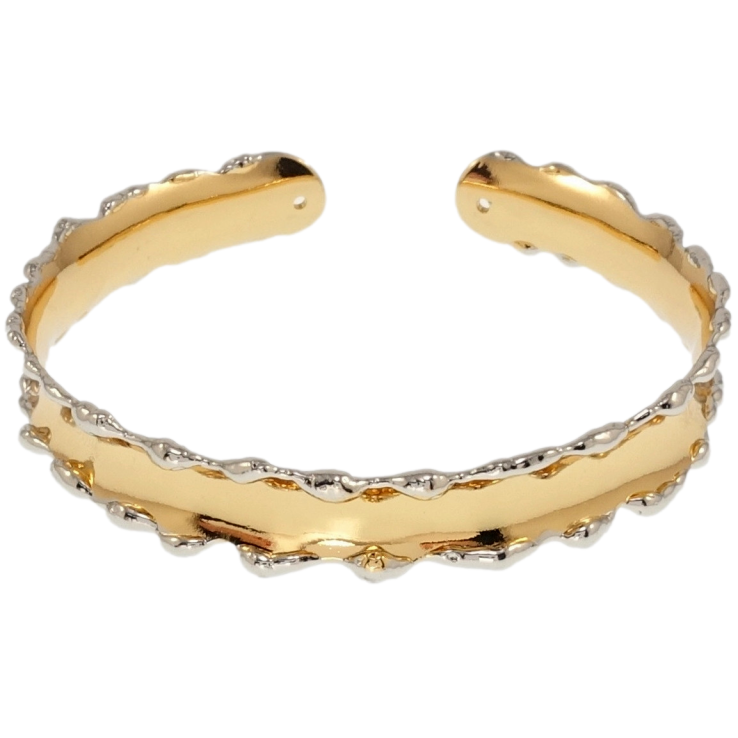 Браслет Xuping Позолота + Родий Фантазия ø 6см, свободный размер фото №4 Браслет Xuping Позолота + Родий Фантазия ø 6см, свободный размер фото №4