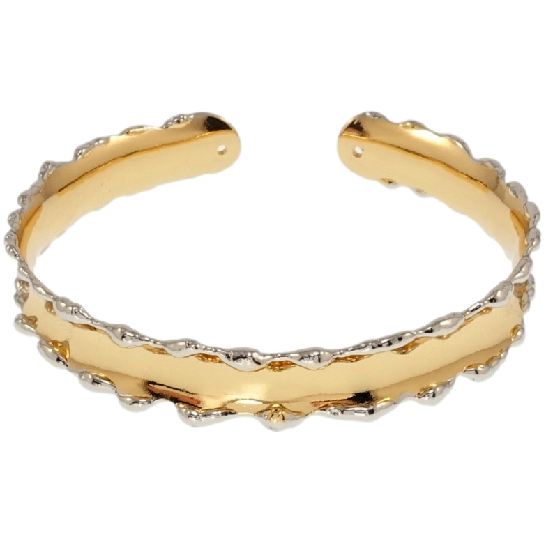 Браслет Xuping Позолота + Родий Фантазия ø 6см, свободный размер фото №1 Браслет Xuping Позолота + Родий Фантазия ø 6см, свободный размер фото №1