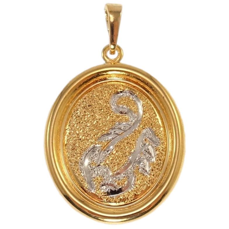 Кулон Xuping Позолота + Родий Медальон Знак Зодиака Скорпион фото №1 Кулон Xuping Позолота + Родий Медальон Знак Зодиака Скорпион фото №1