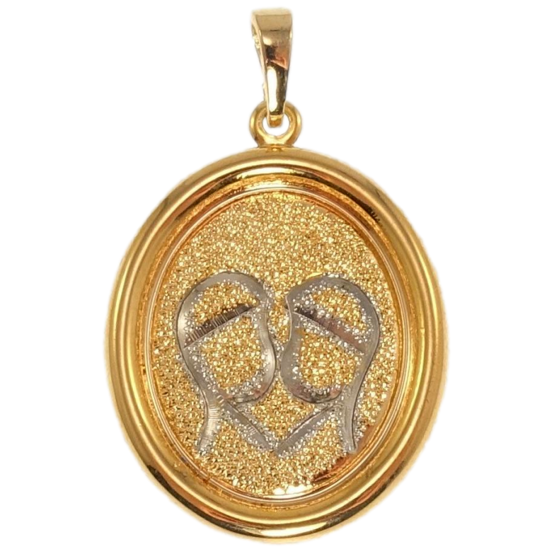 Кулон Xuping Позолота + Родий Медальон Знак Зодиака Близнецы фото №1