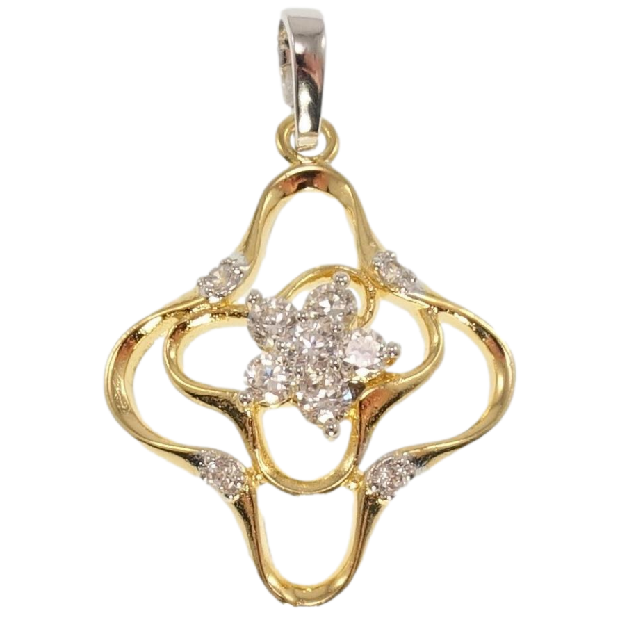 Кулон Xuping Позолота + Родий Цветочные мотивы с цирконием фото №1