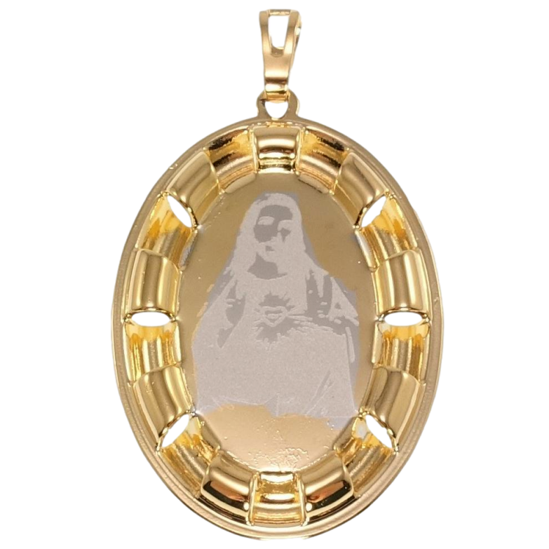 Кулон Xuping Позолота + Родий Овальная Ладанка с Ликом Иисуса Христа напылением фото №1 Кулон Xuping Позолота + Родий Овальная Ладанка с Ликом Иисуса Христа напылением фото №1