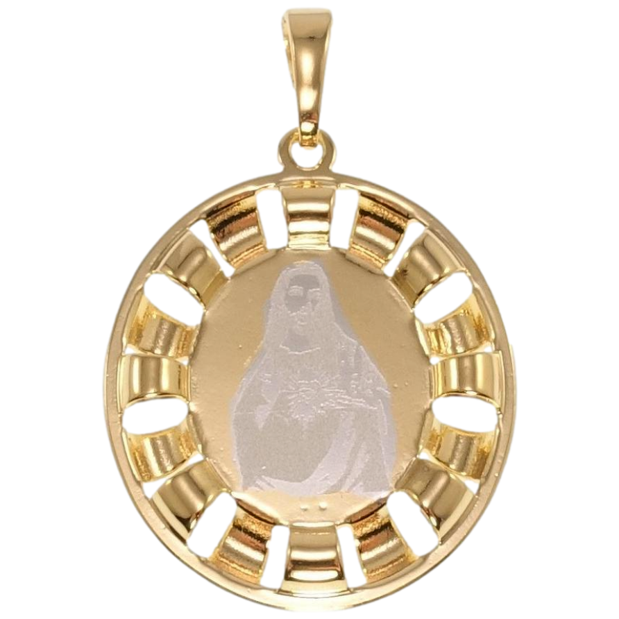 Кулон Xuping Позолота + Родий Ладанка с Ликом Иисуса Христа напылением фото №1